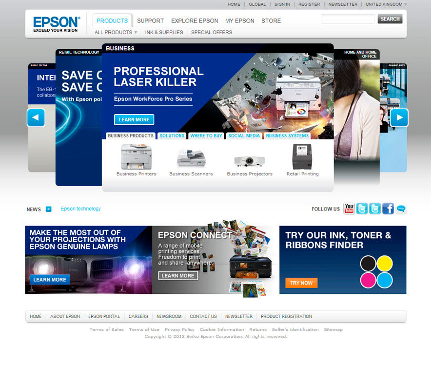 Epson / website / 2008