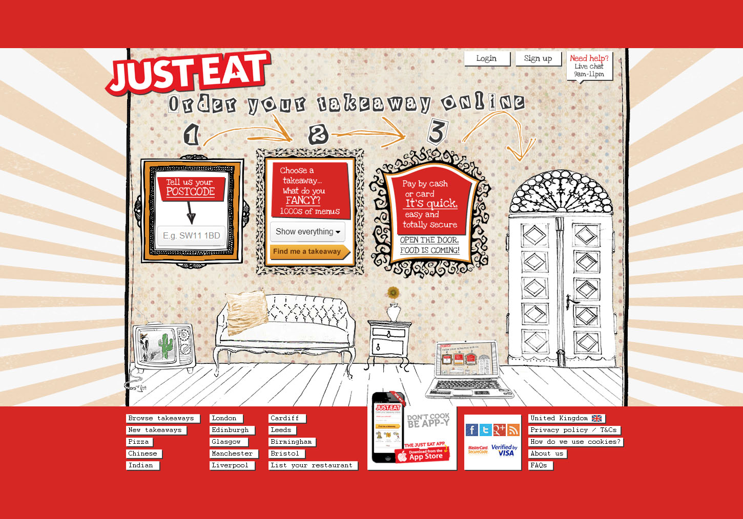 Just Eat / demo project for new homepage / not published / 2012