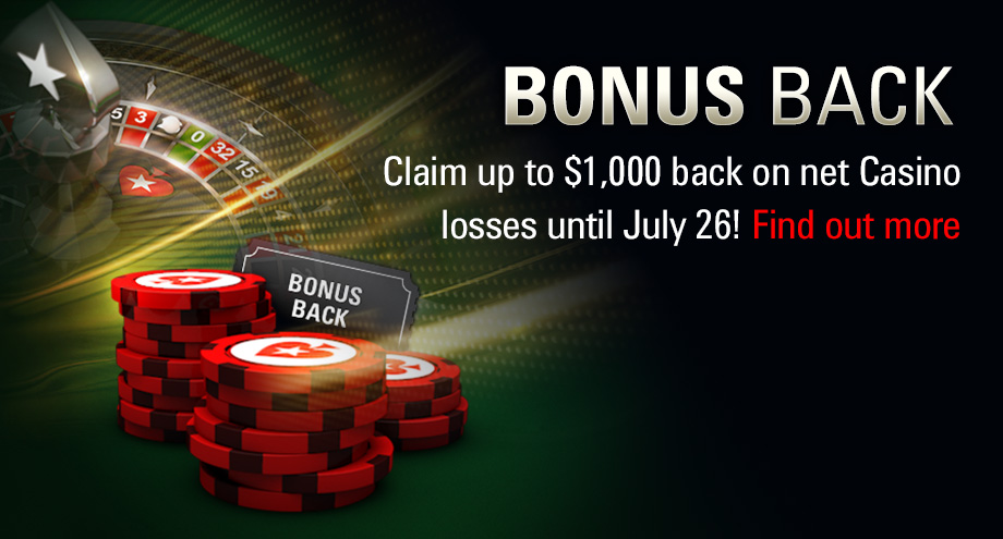 Pokerstars / Casino Bonus Back