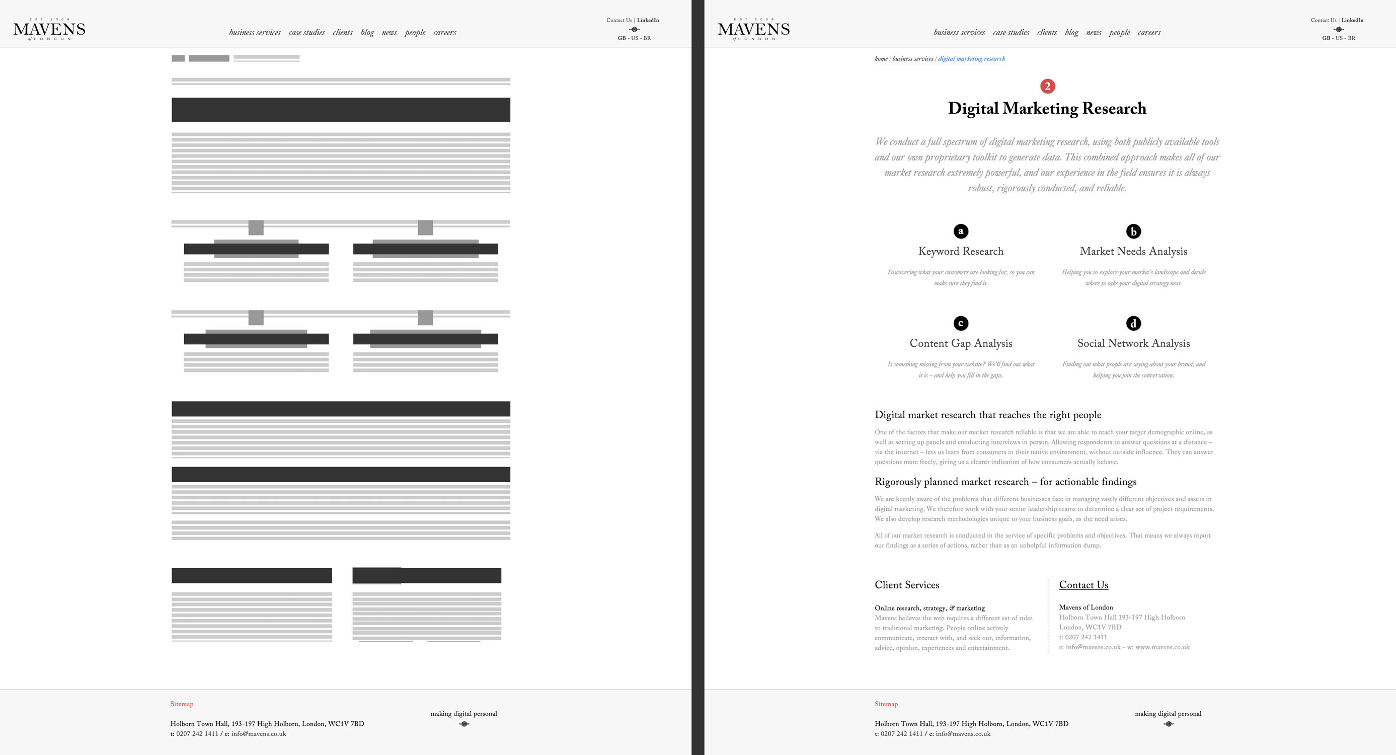 Mavens of London / Wireframe 02