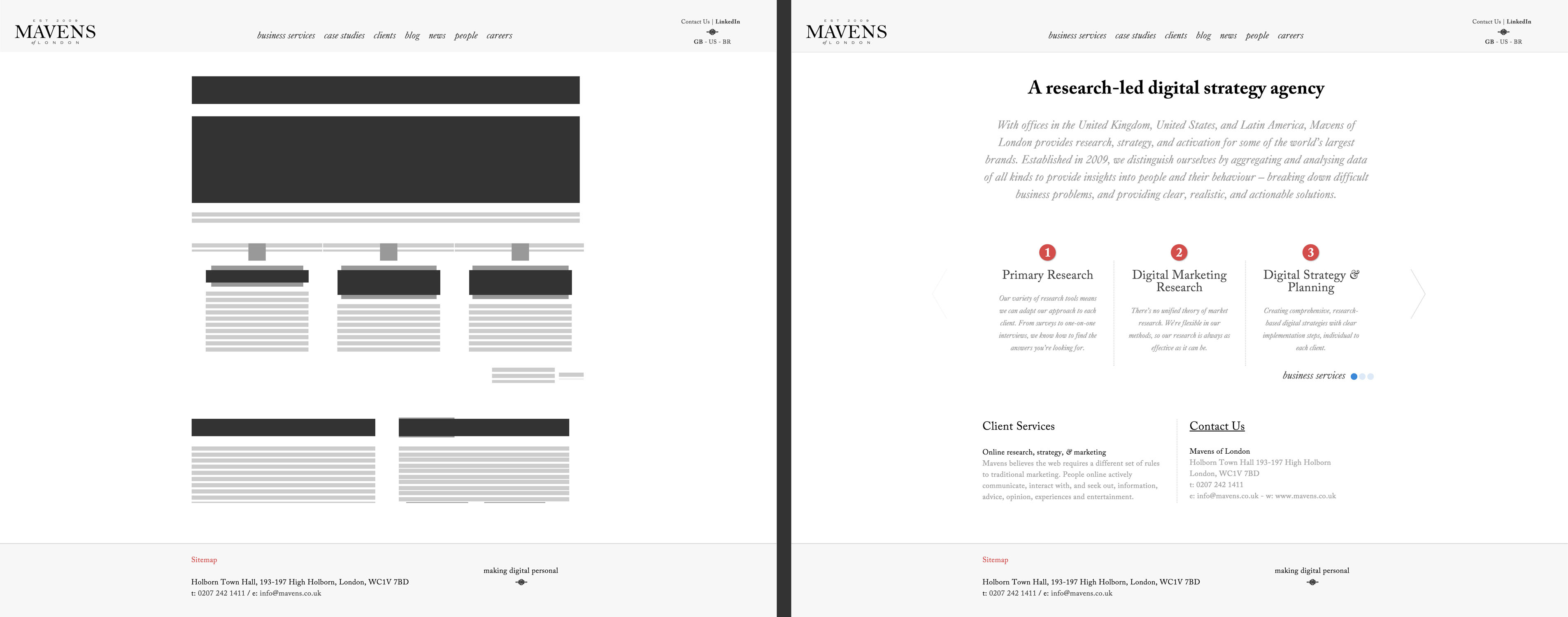 Mavens of London / Wireframe 01