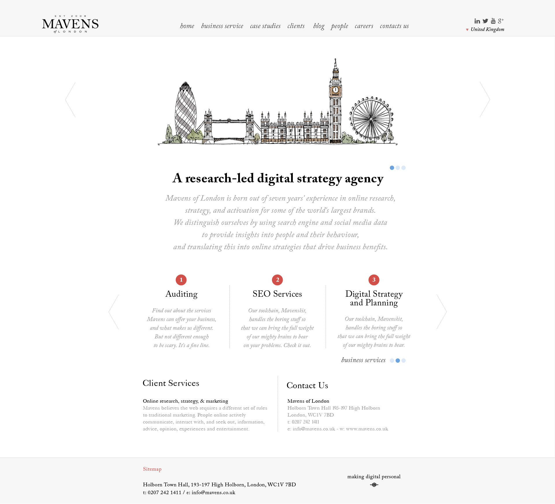 Mavens of London / Homepage 01